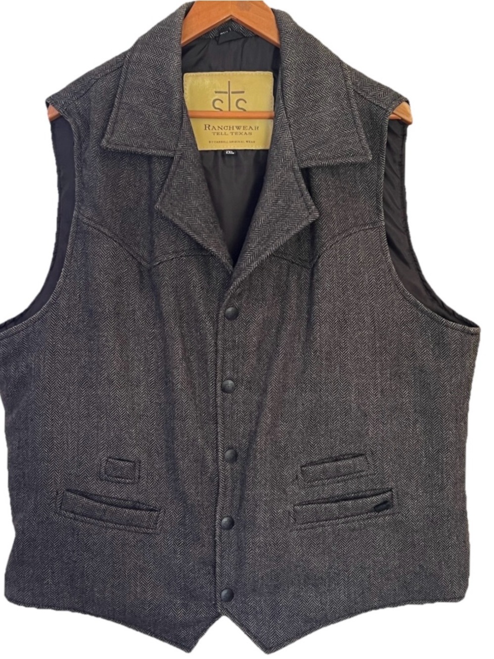 STS Ranchwear “The Gambler “ 2XL Wool Blend Concealed Carry Mens Western Vest